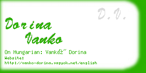 dorina vanko business card